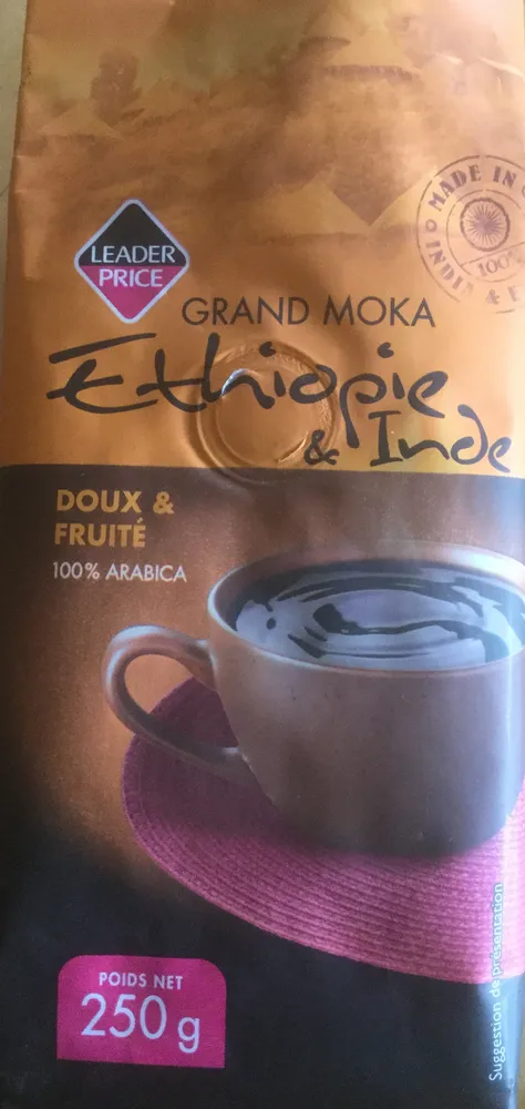 Café moulu Grand Moka d'Ethopie pur arabica