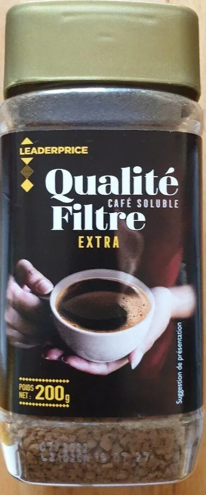 Café soluble qualité filtre extra