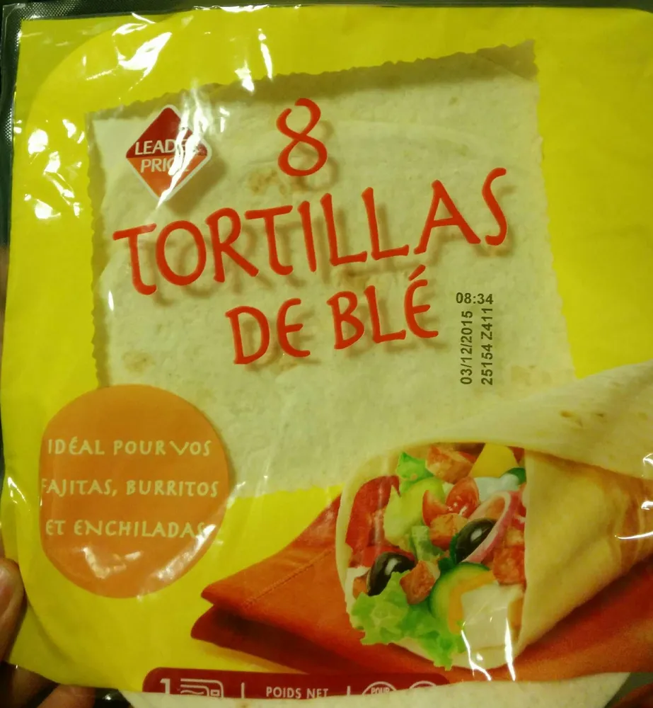 8 tortillas de blé