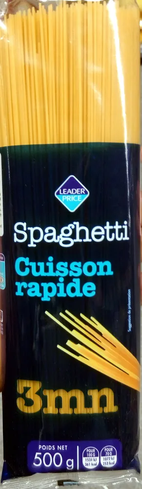 Spaghetti cuisson rapide 3 mn