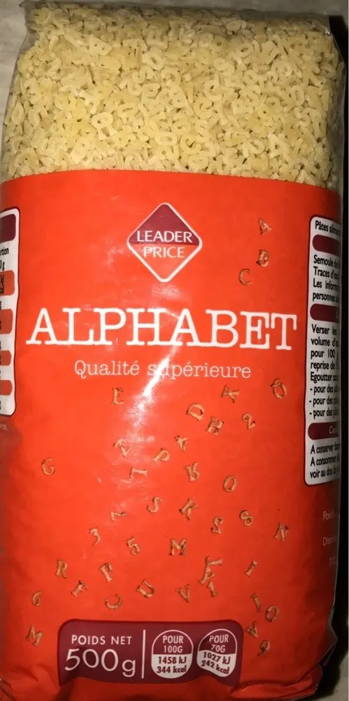 Pâtes alphabet