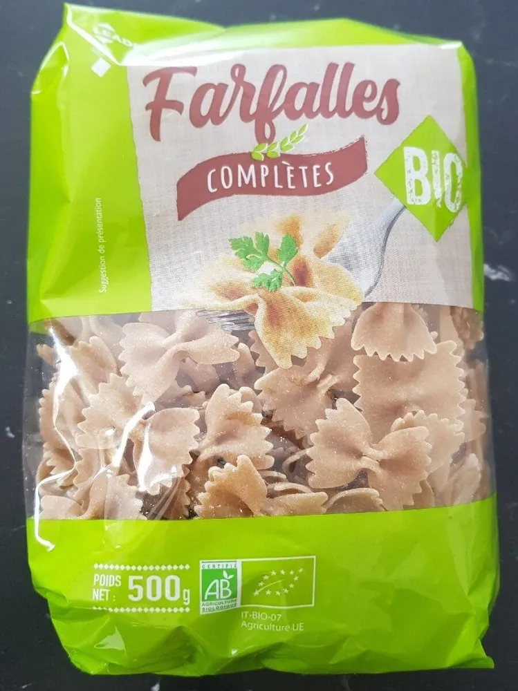 Farfalles complètes bio