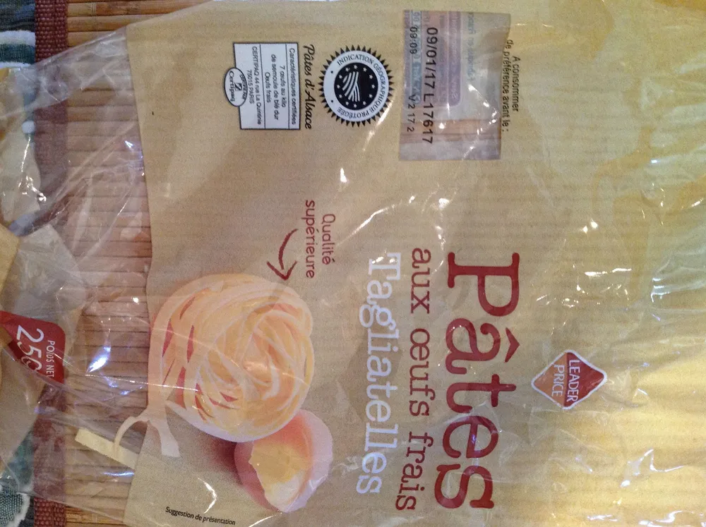 Pâtes aux œufs frais, Tagliatelles (Pâtes d'Alsace)