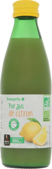 pur jus de citron bio de Sicile
