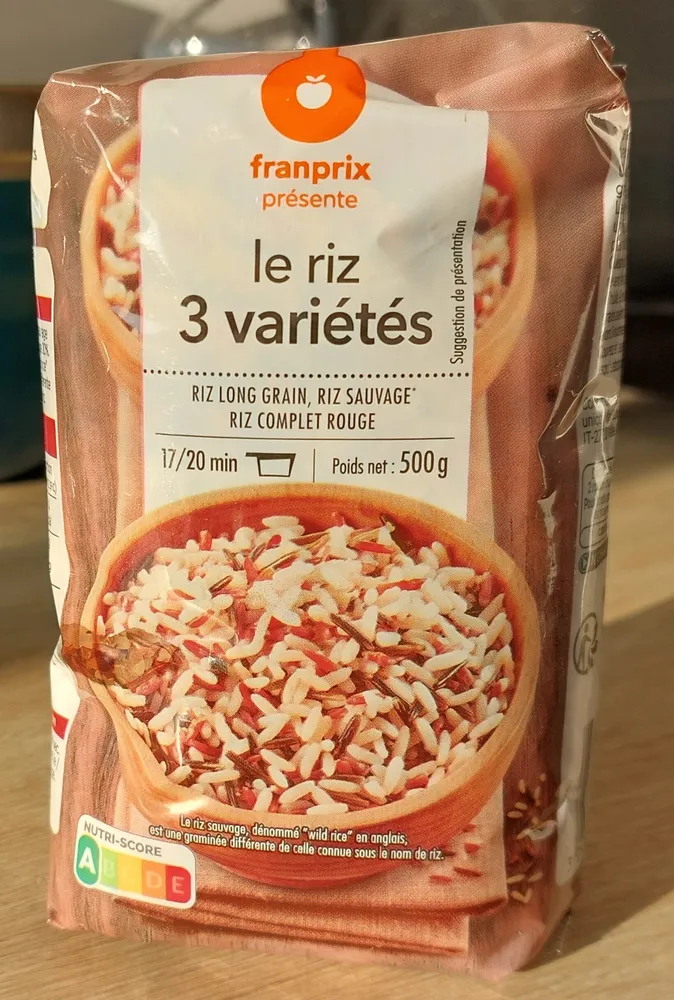 le riz 3 variétés