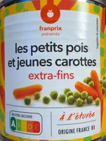 Petits pois et jeunes carottes à l'étivée