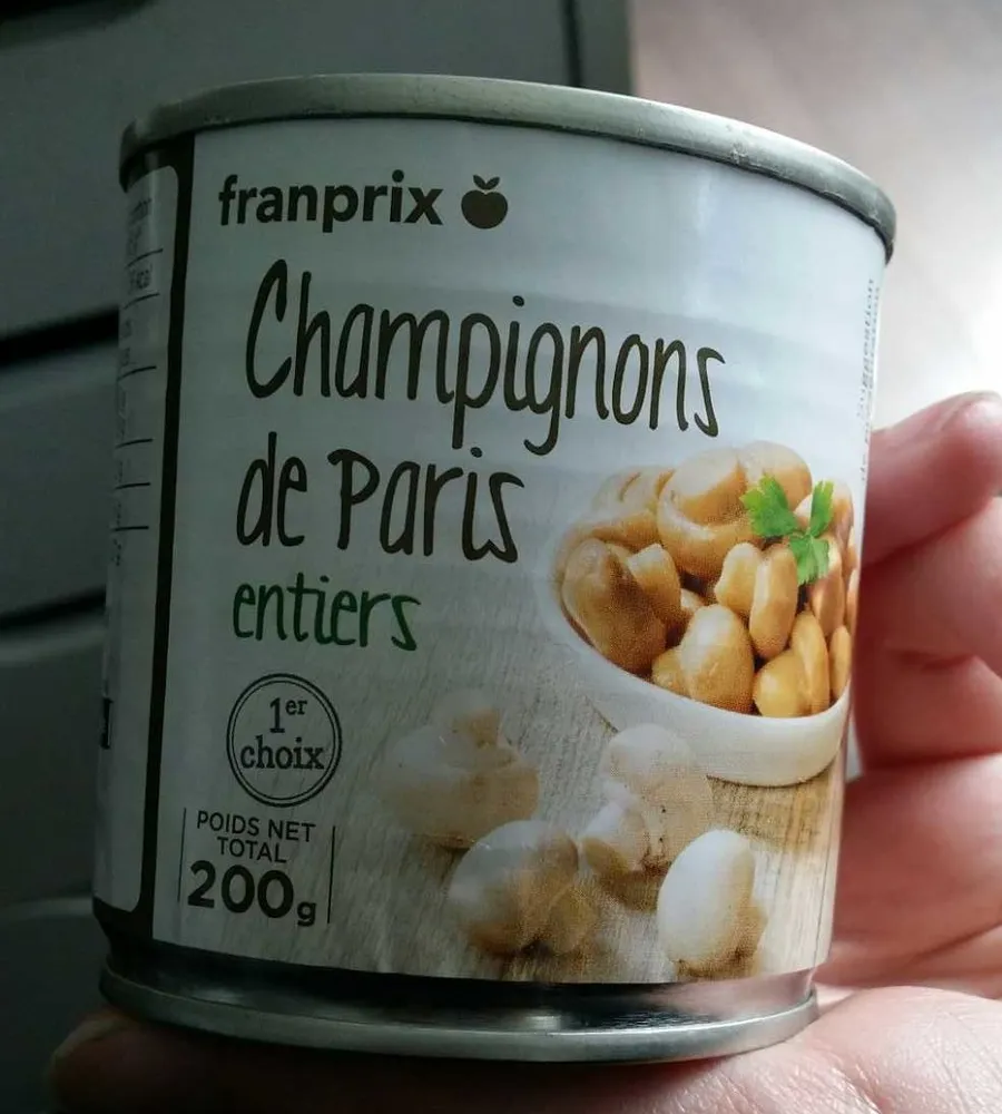 champignons de Paris entiers premier choix