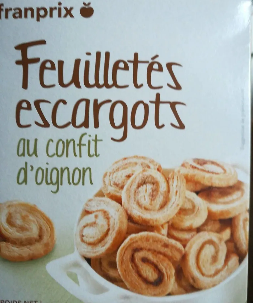Feuilletés escargots au confit d oignon