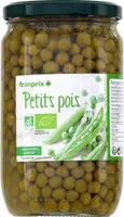petits pois bio sans sucre ajouté