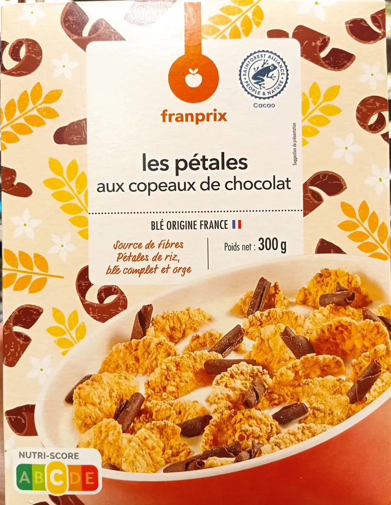 Pétales aux copeaux de chocolat