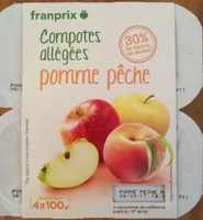 compotes pomme peche allégées en sucres