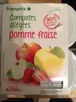 compotes pomme fraise allégées en sucres