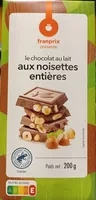 Chocolat Lait aux noisettes entières