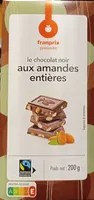 Chocolat noir aux amandes entieres