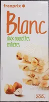 Chocolat Blanc aux Noisettes Entières Torréfiées