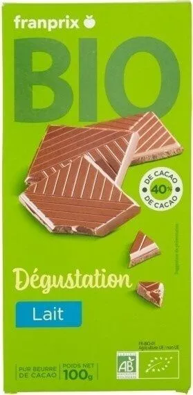tablette degustation chocolat au lait bio