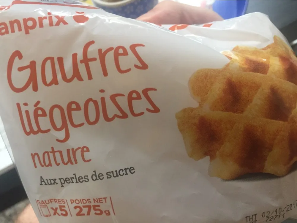 5 Gaufres Liégeoises Nature aux Perles de Sucre