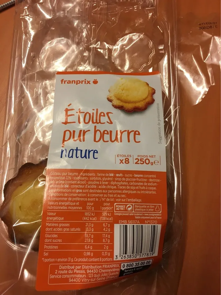 Étoiles Pur Beurre Nature