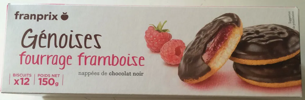 Génoises fourrage framboise