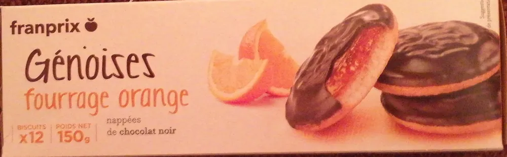 Génoises fourrage orange
