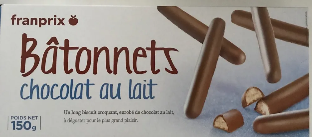 Bâtonnets Chocolat au Lait