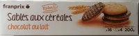 Sablés aux céréales chocolat au lait
