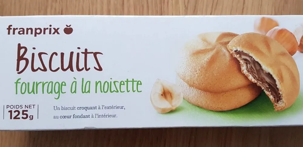 Biscuit fourrage à la noisette