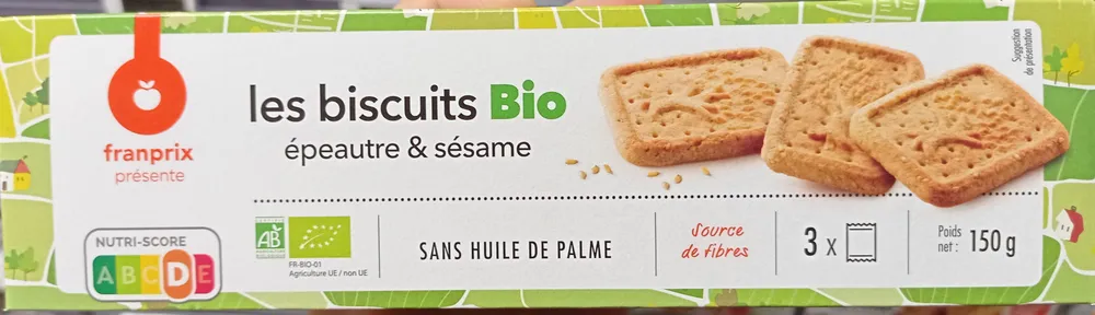 biscuits épeautre sésame bio