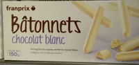 Bâtonnets chocolat blanc
