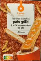 Fines Tranches  de pain grillé au blé complet