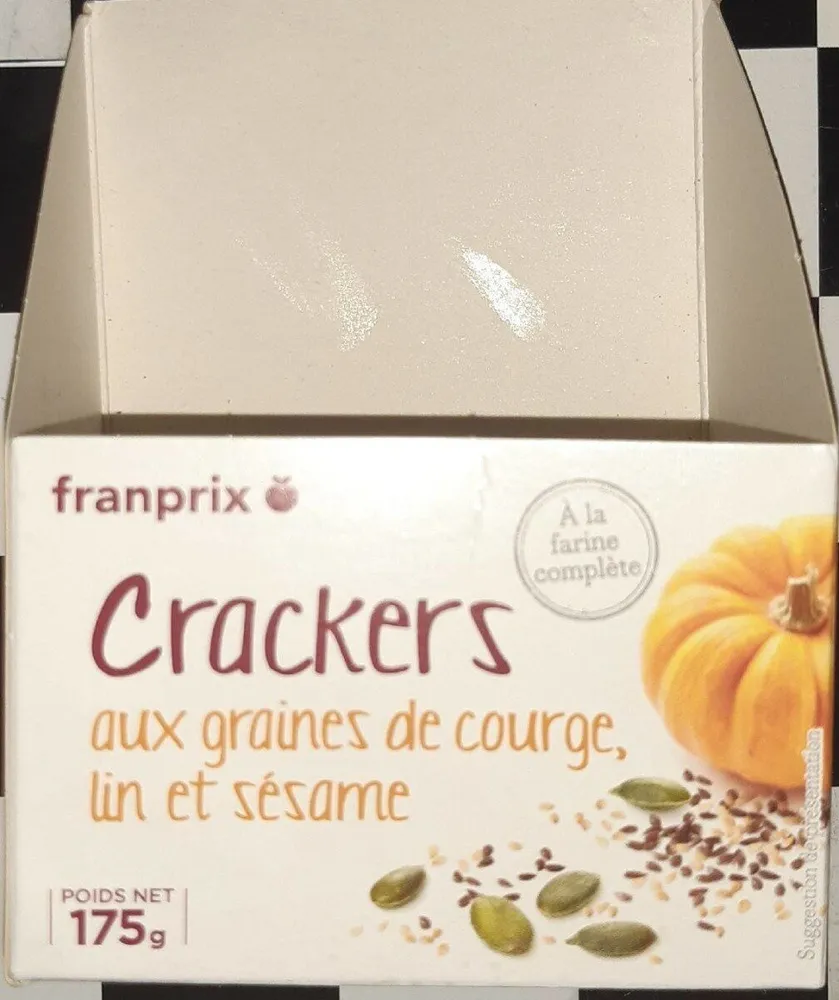Crackers aux graines de courge, lin et sésame