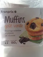 Muffins goût Vanille Fourrage noisettes et pépites de chocolat