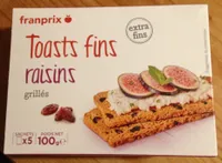 Toasts fins raisins