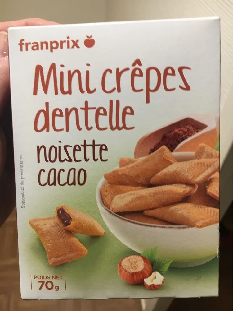 Mini crêpes dentelles noisette cacao