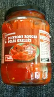 Poivrons rouge pelé grillés