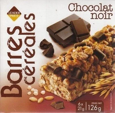 Barre céréales, chocolat noir