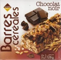Barre céréales, chocolat noir