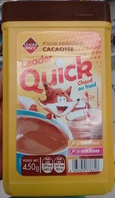 Poudre instantanée cacaotée Leader Quick