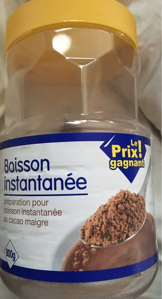 Péparation pour boisson instantanée au cacao maigre