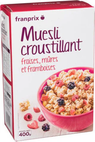 Muesli Croustillant fraises, mûres et framboises