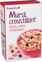 Muesli Croustillant fraises, mûres et framboises
