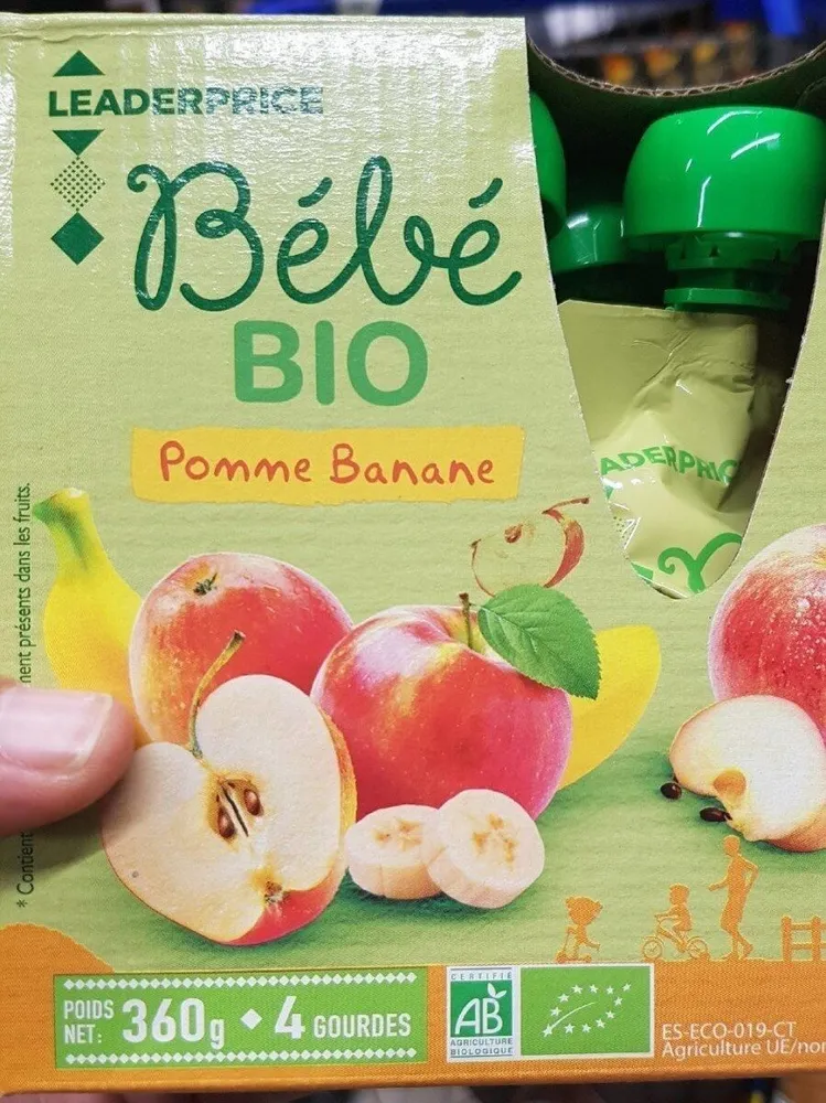 bébé bio pomme banane