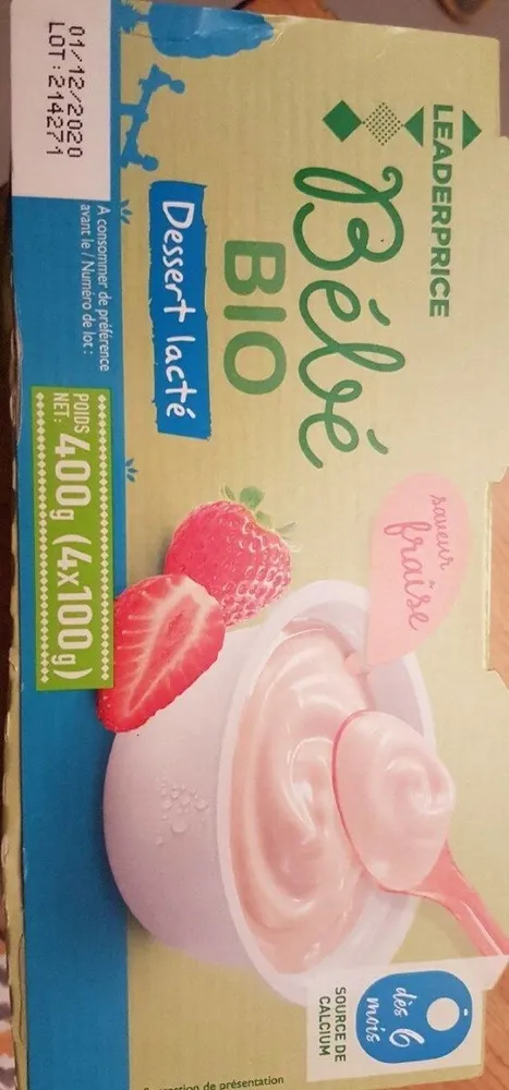 Dessert lâché saveur fraise