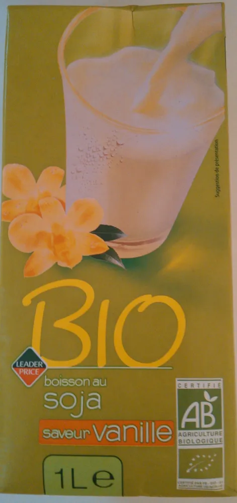 Boisson au soja saveur vanille