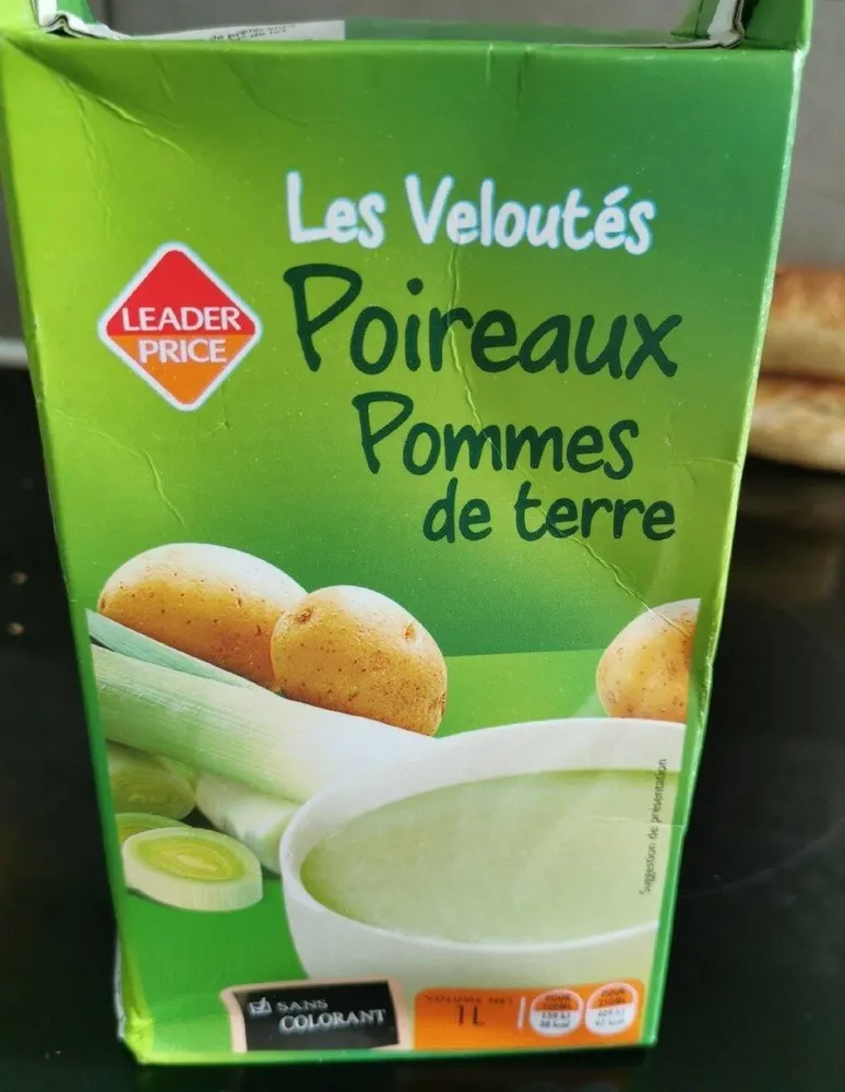 Veloutés de poireaux et de pommes de terre