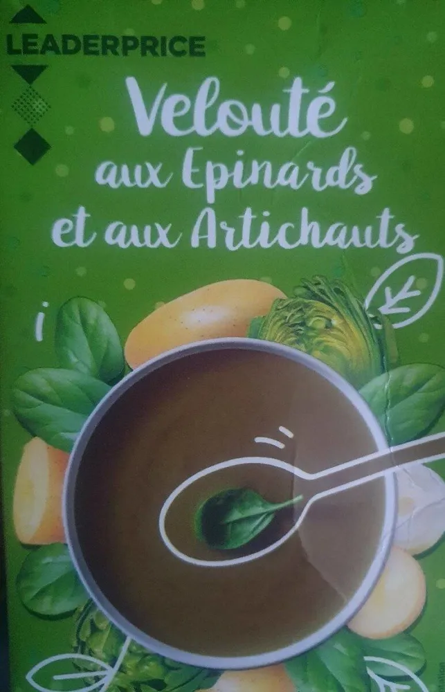 Velouté  au épinards  et aux artichauts