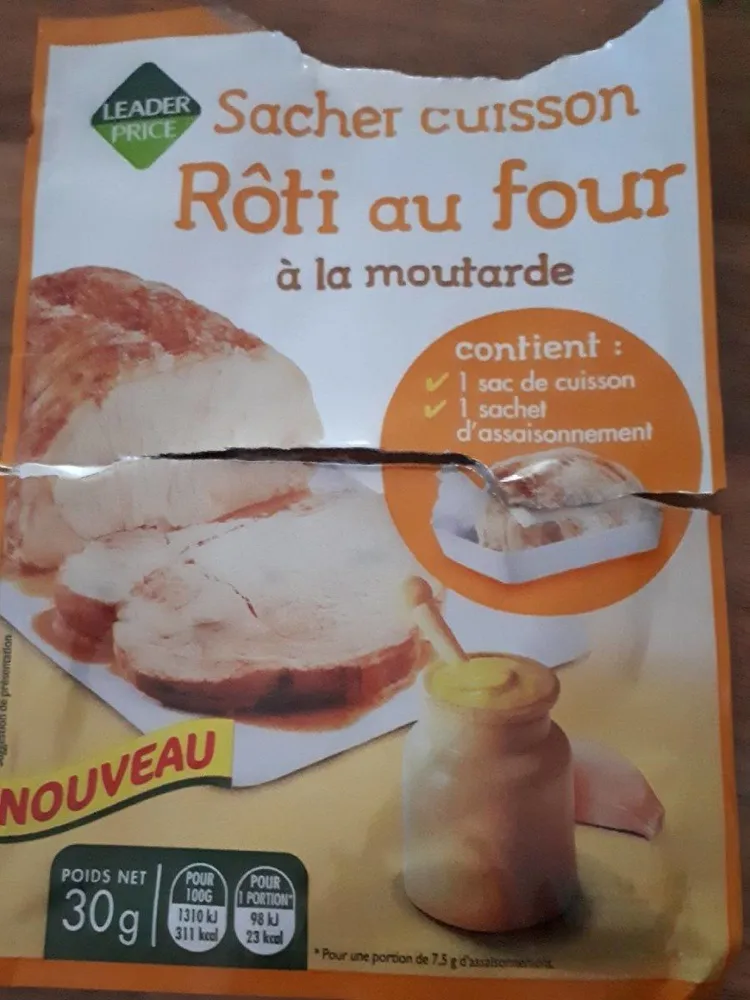 Sachet cuisson rôti au four
