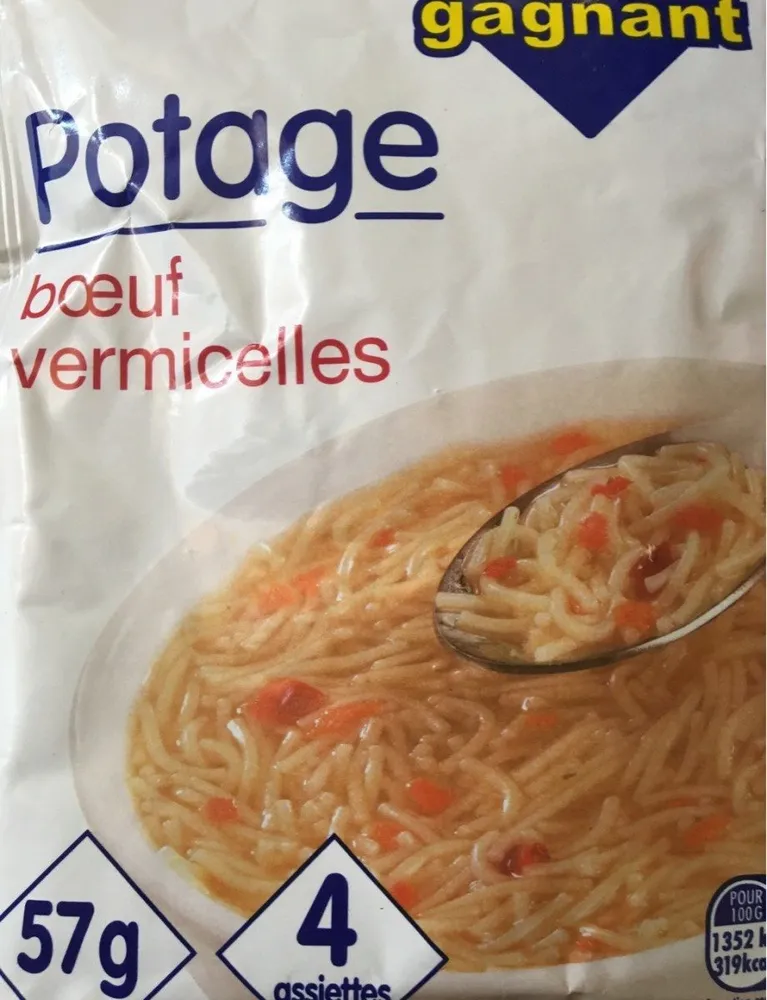 Potage boeuf vermicelle