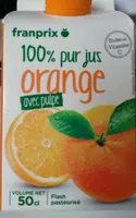 100 % pur jus Orange avec pulpe