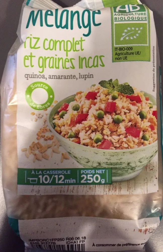 Mélange riz complet et graines Incas